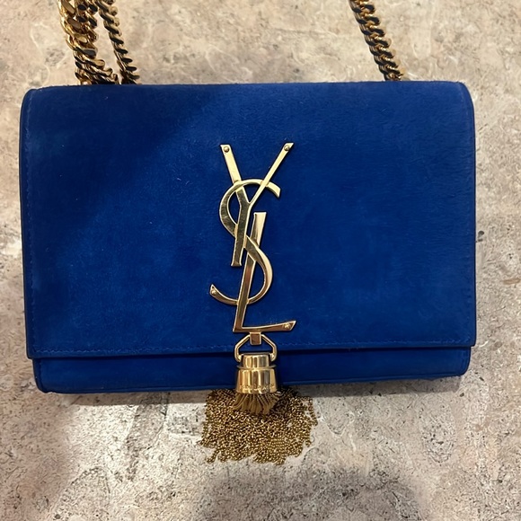 Kate YSL Tassel suede purse - Picture 1 of 10